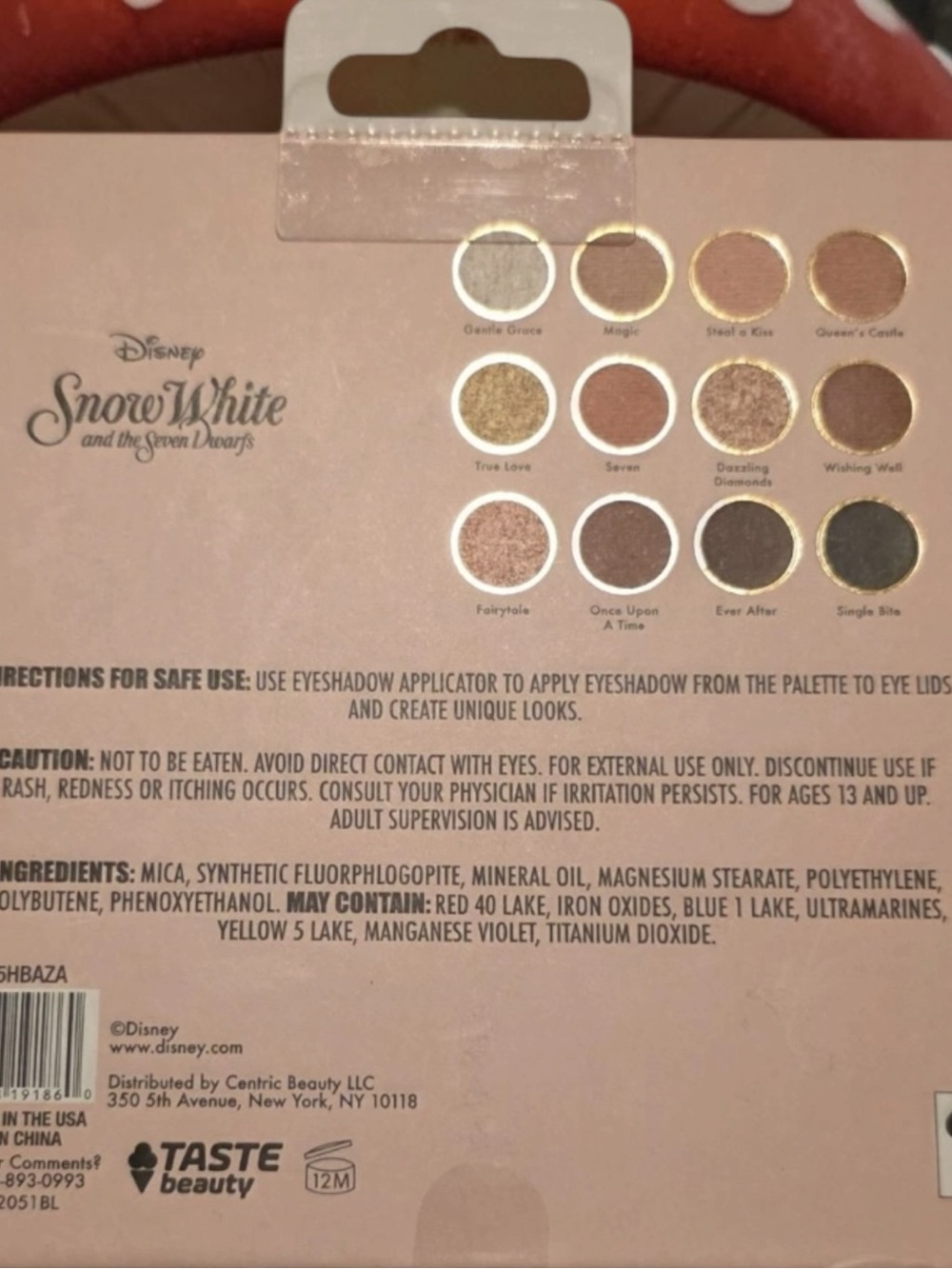 Disney Snow White Eyeshadow Palette 12 Shade Makeup Palette Mirror 🍎🪞 - Picture 2 of 5